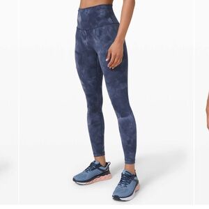 Lululemon Wunder Train High-Rise Tights - Navy Diamond Die 25”
